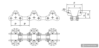 Цепь для уборки кукурузы S55V